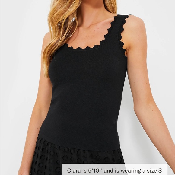 Tuckernuck Tops - Black Ric Rac Compression Tank